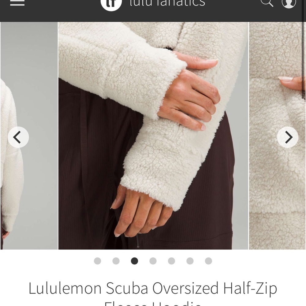 lululemon athletica White Scuba Oversized Half-Zip Hoodie - Picture 4 of 8